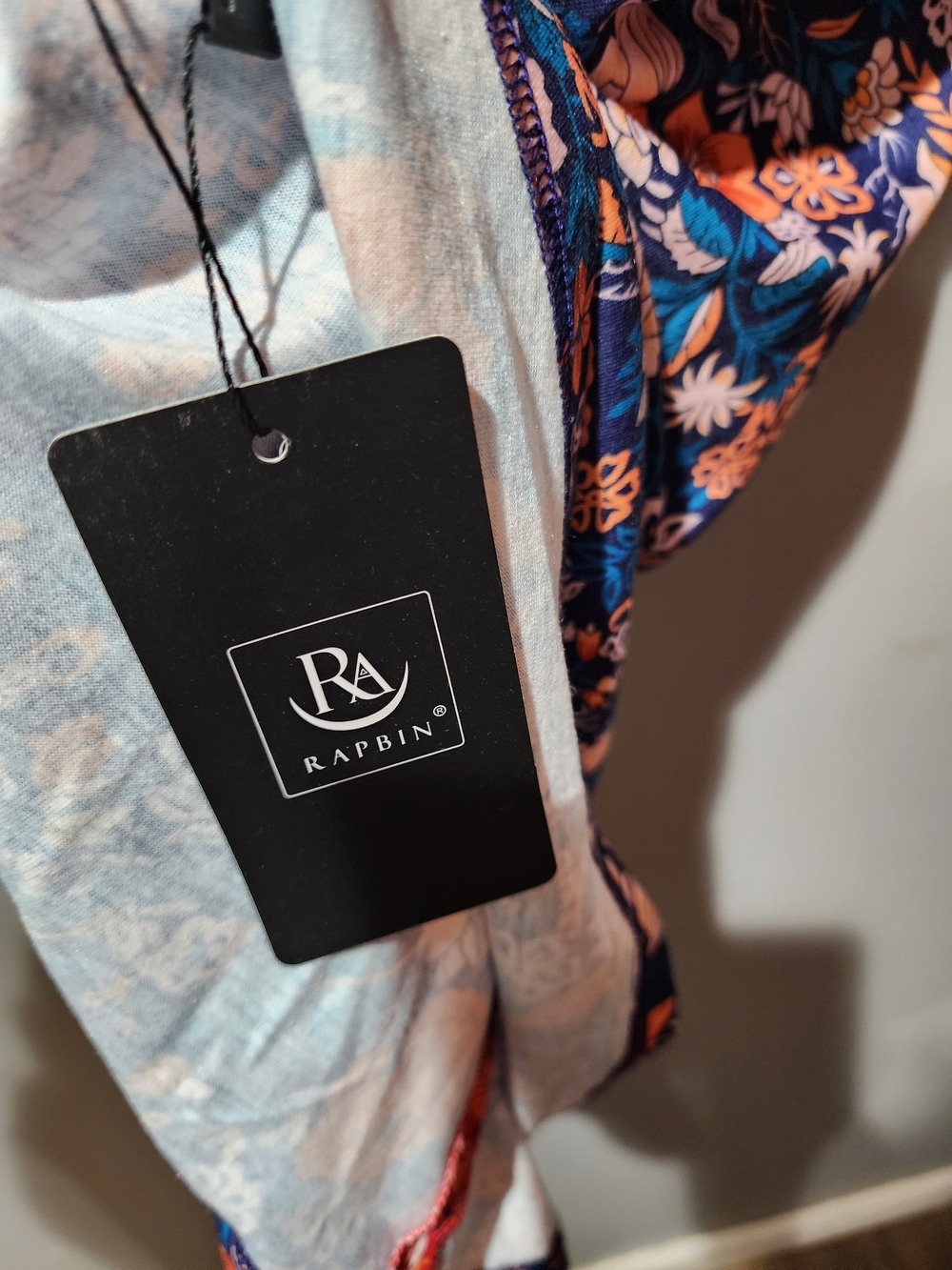 Floral Women’s Blouse - Navy & Coral - Picture 4 of 7